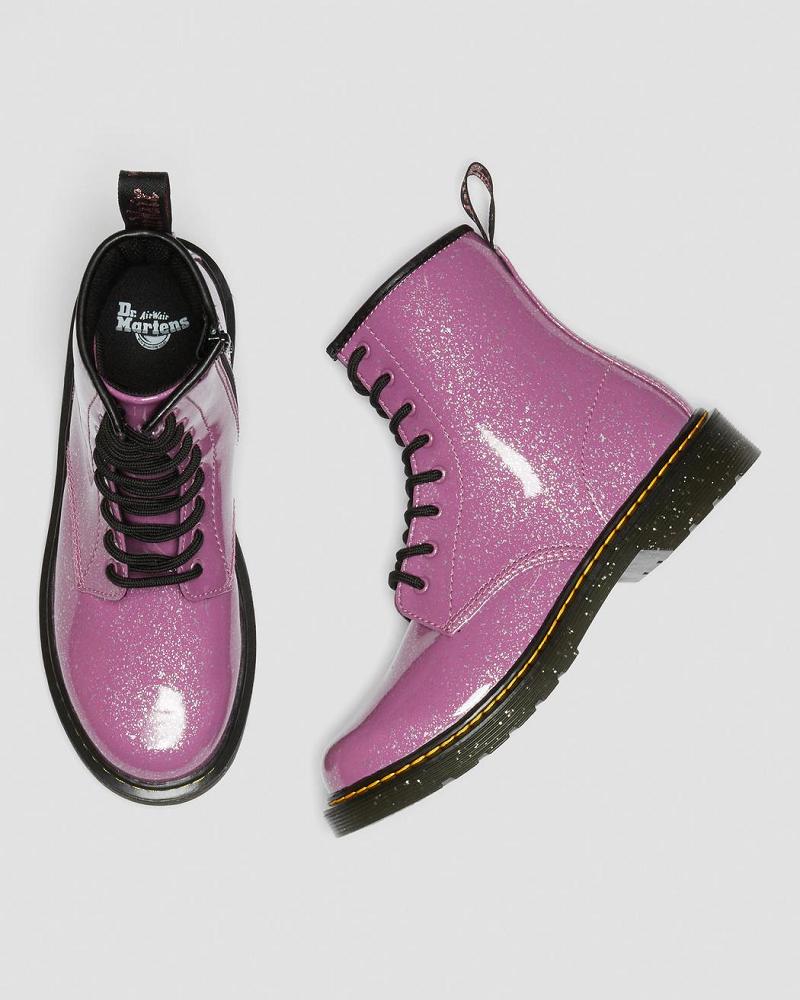 Pink Kids' Dr Martens Youth 1460 Glitter Lace Up Boots | CA 708UZG